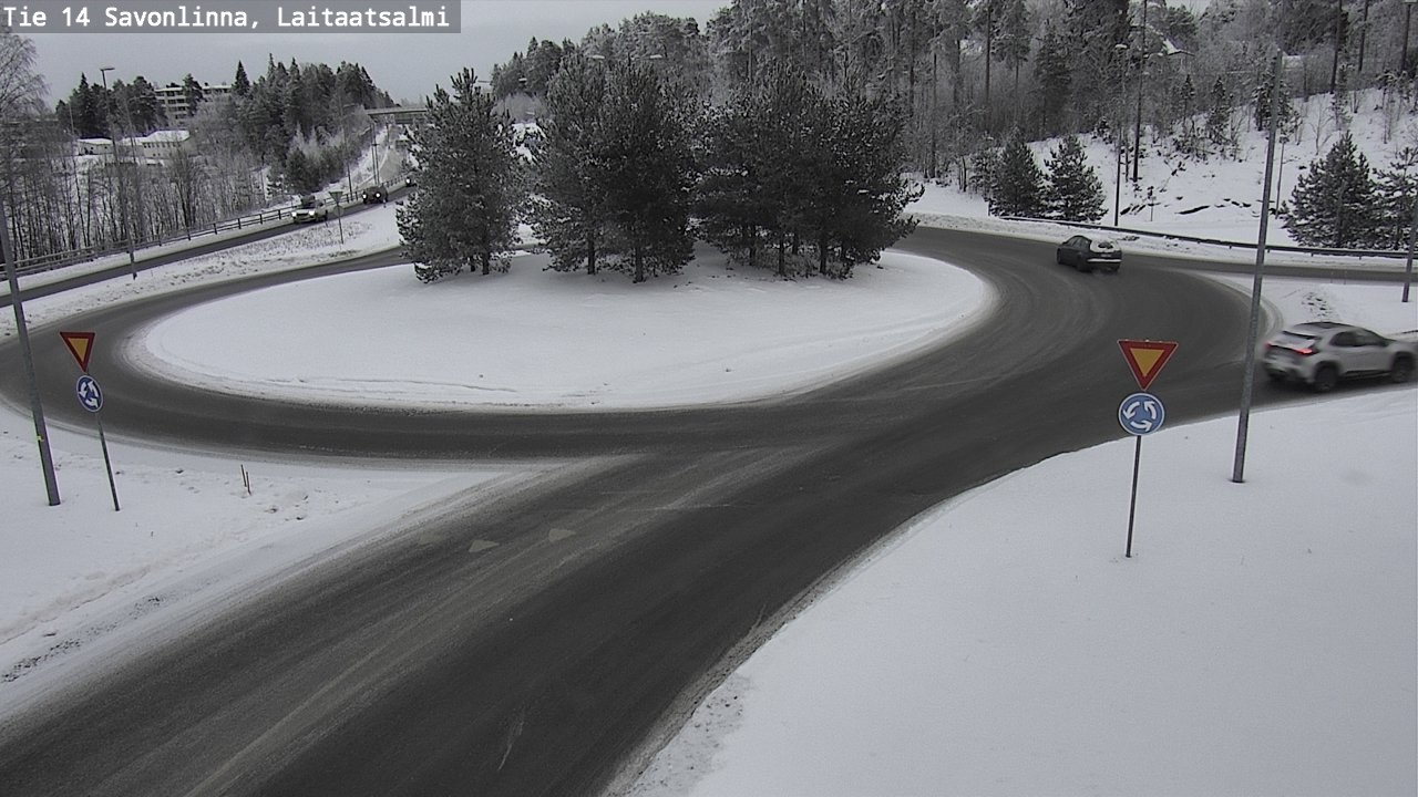 Weather Camera Image Road 14 Savonlinna, Laitaatsalmi, Savonlinna, Etelä-Savo