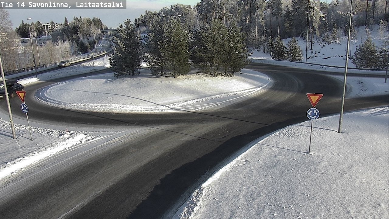 Weather Camera Image Road 14 Savonlinna, Laitaatsalmi, Savonlinna, Etelä-Savo
