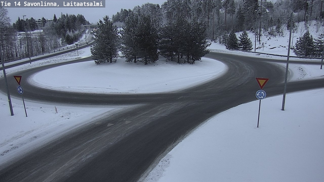 Weather Camera Image Road 14 Savonlinna, Laitaatsalmi, Savonlinna, Etelä-Savo