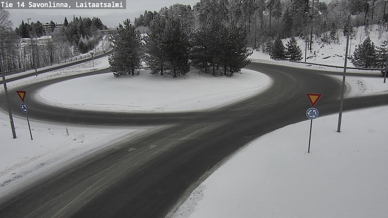 Weather Camera Image Road 14 Savonlinna, Laitaatsalmi, Savonlinna, Etelä-Savo