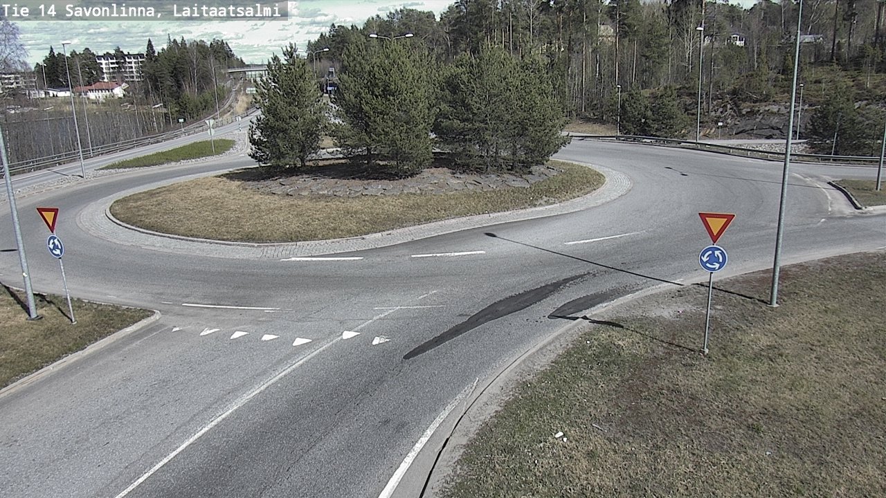 Weather Camera Image Väg 14 Nyslott, Laitaatsalmi, Savonlinna, Etelä-Savo