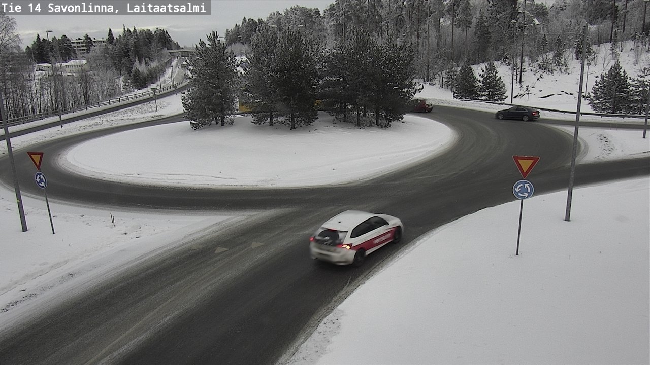 Weather Camera Image Väg 14 Nyslott, Laitaatsalmi, Savonlinna, Etelä-Savo