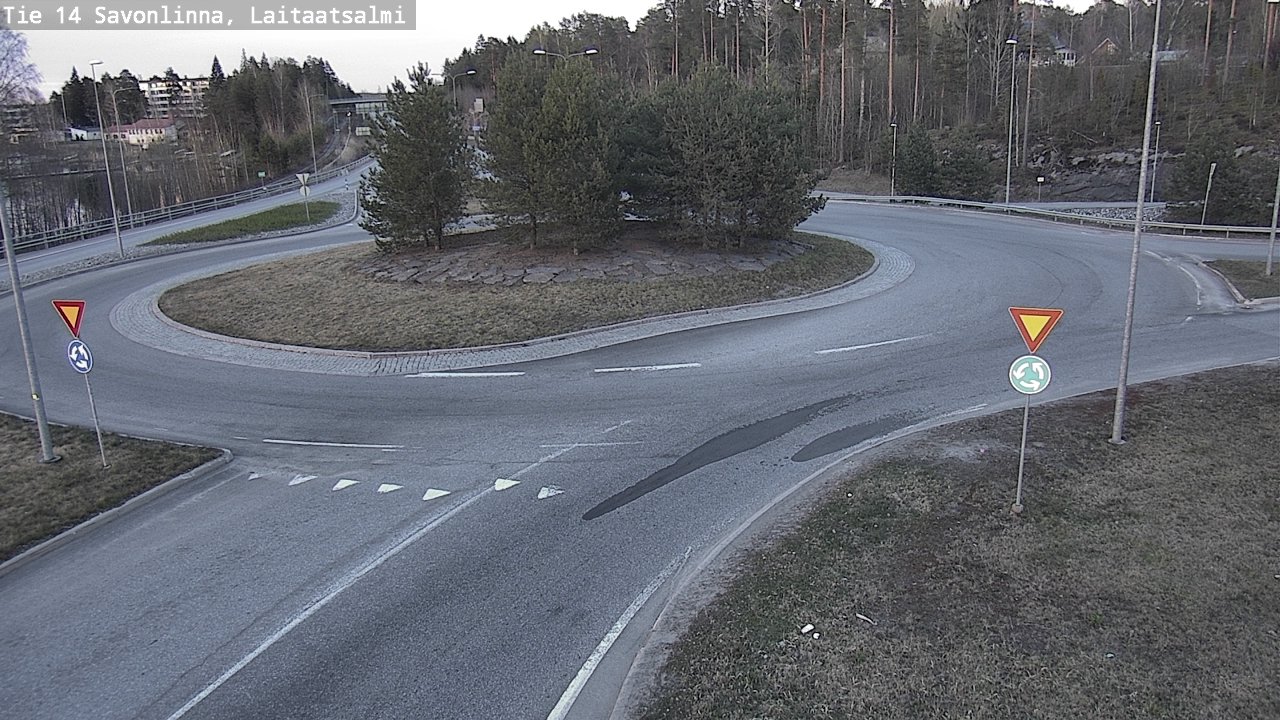 Weather Camera Image Väg 14 Nyslott, Laitaatsalmi, Savonlinna, Etelä-Savo