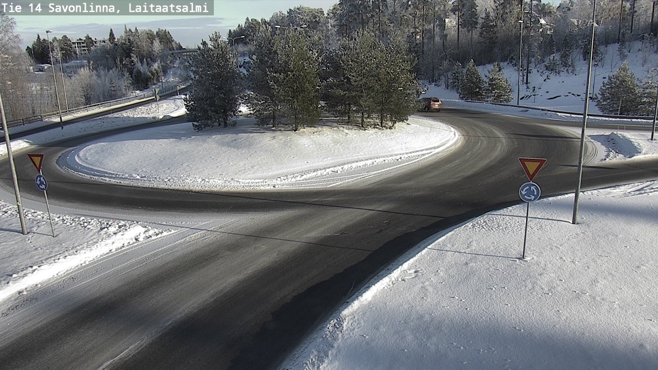 Weather Camera Image Road 14 Savonlinna, Laitaatsalmi, Savonlinna, Etelä-Savo