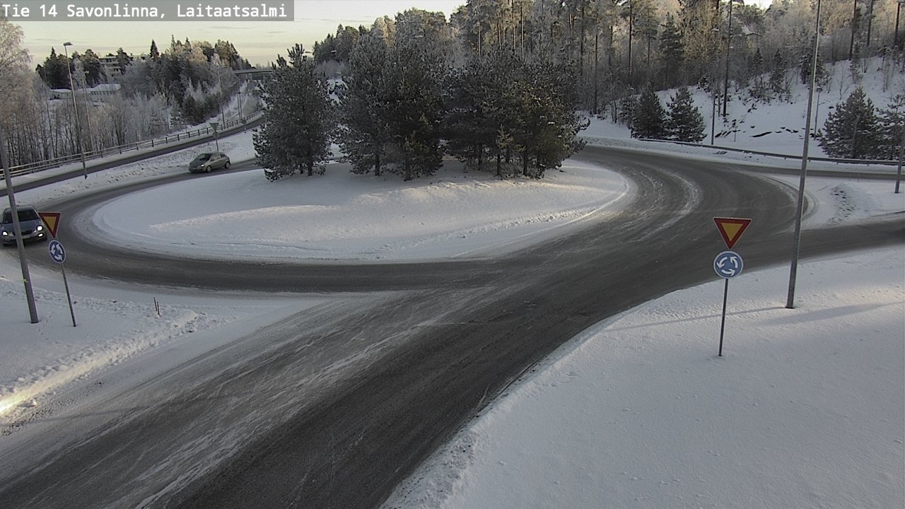 Weather Camera Image Road 14 Savonlinna, Laitaatsalmi, Savonlinna, Etelä-Savo