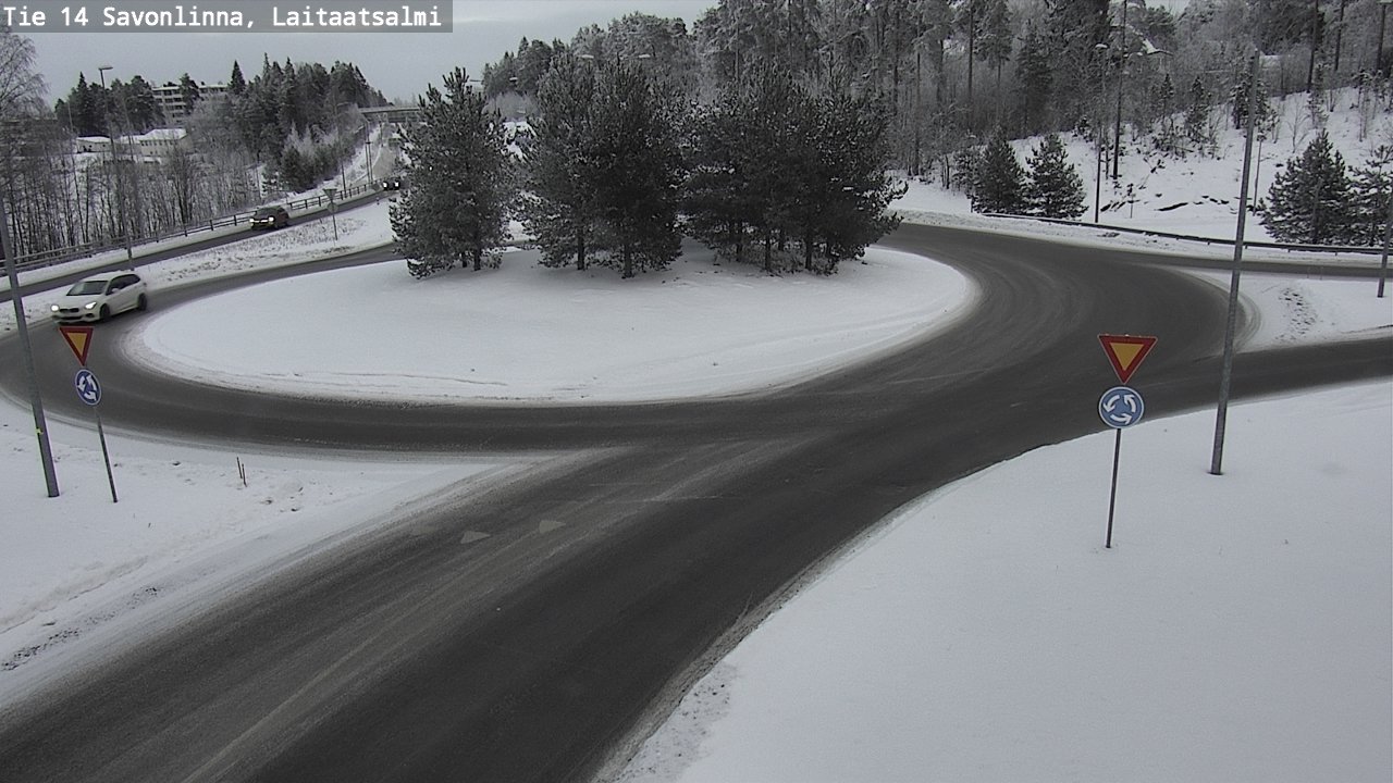 Weather Camera Image Road 14 Savonlinna, Laitaatsalmi, Savonlinna, Etelä-Savo