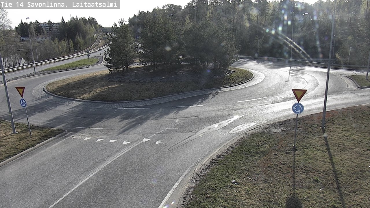 Weather Camera Image Road 14 Savonlinna, Laitaatsalmi, Savonlinna, Etelä-Savo