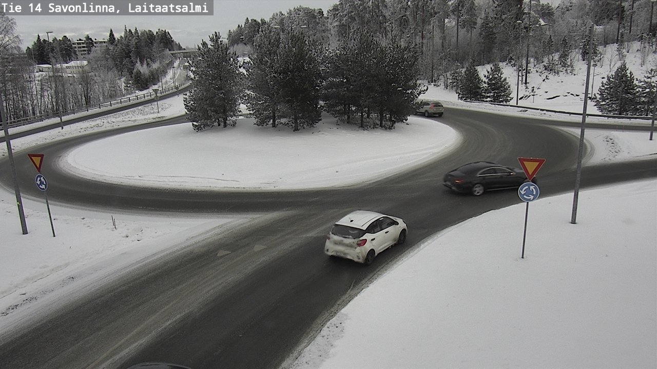 Weather Camera Image Väg 14 Nyslott, Laitaatsalmi, Savonlinna, Etelä-Savo