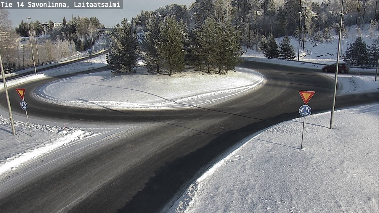 Weather Camera Image Väg 14 Nyslott, Laitaatsalmi, Savonlinna, Etelä-Savo