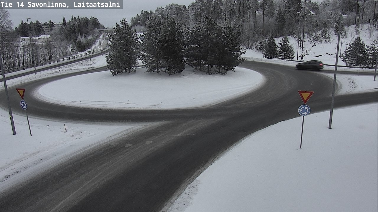 Weather Camera Image Road 14 Savonlinna, Laitaatsalmi, Savonlinna, Etelä-Savo