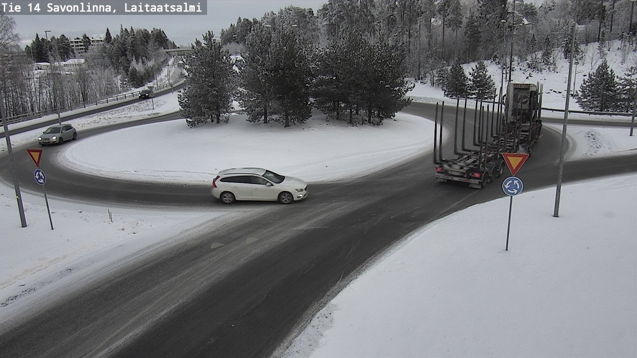 Weather Camera Image Väg 14 Nyslott, Laitaatsalmi, Savonlinna, Etelä-Savo