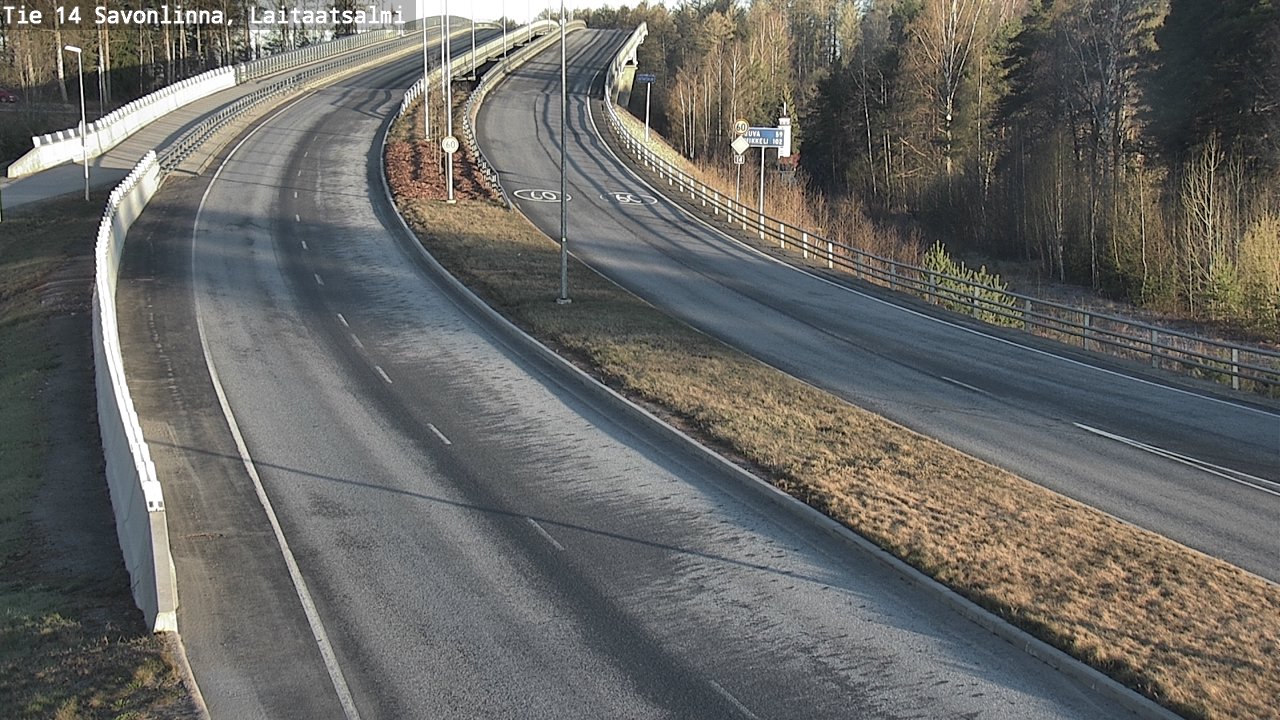 Weather Camera Image Väg 14 Nyslott, Laitaatsalmi, Savonlinna, Etelä-Savo