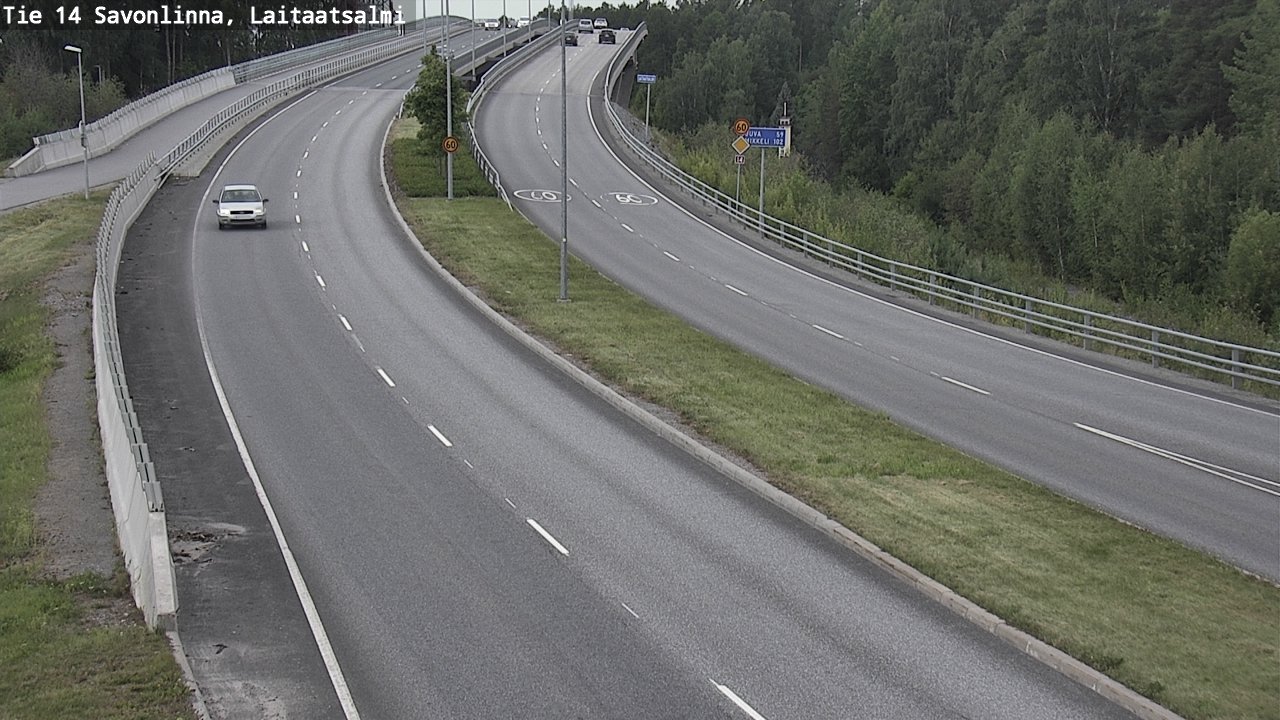 Weather Camera Image Road 14 Savonlinna, Laitaatsalmi, Savonlinna, Etelä-Savo