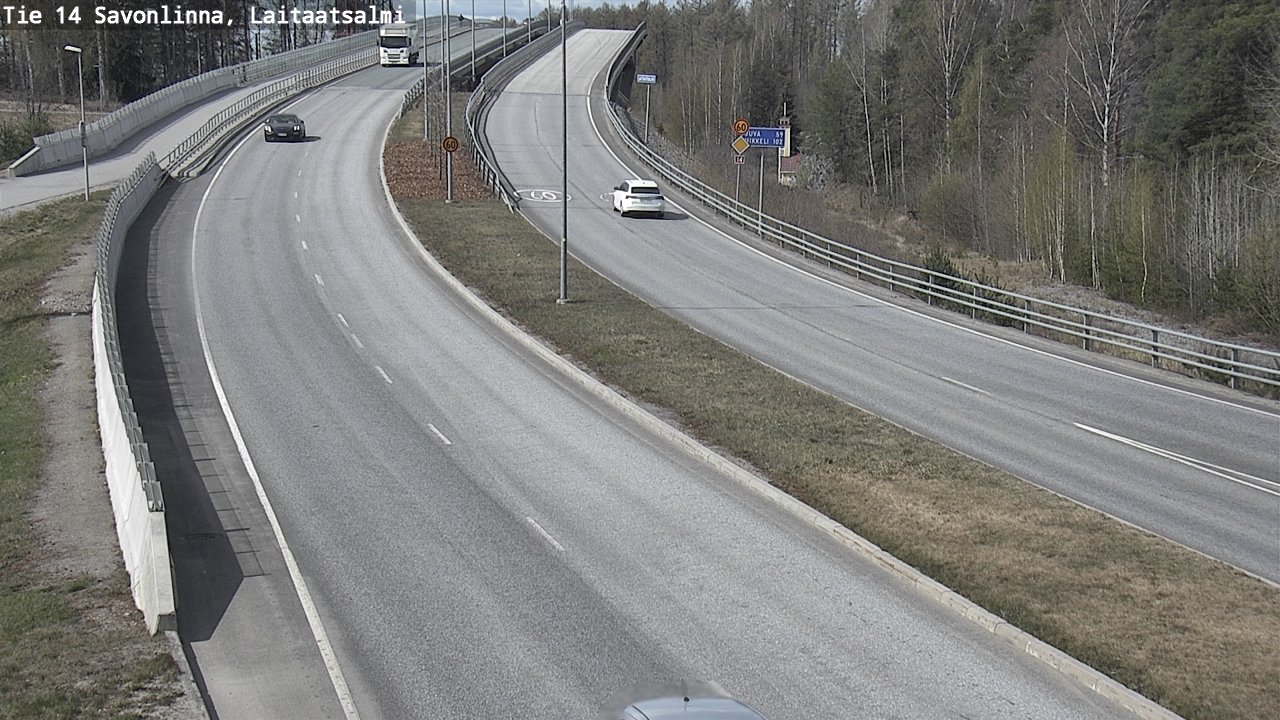 Weather Camera Image Väg 14 Nyslott, Laitaatsalmi, Savonlinna, Etelä-Savo
