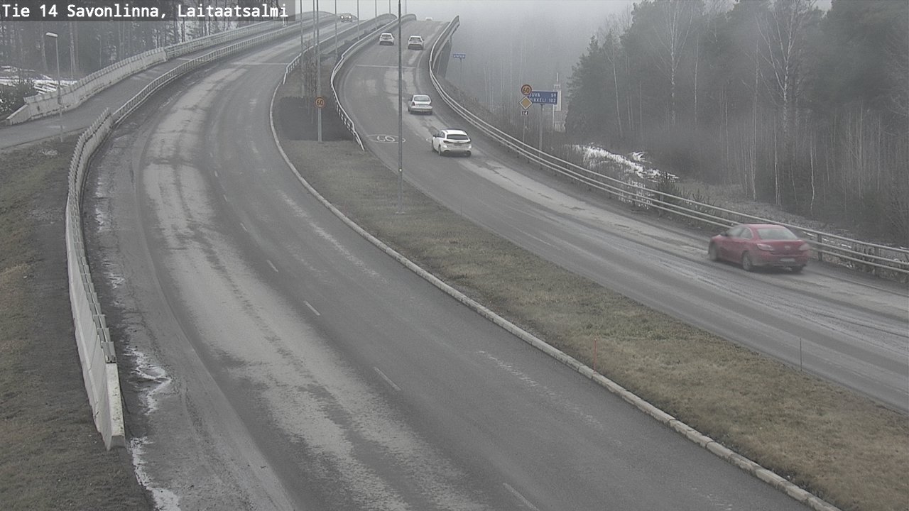 Weather Camera Image Väg 14 Nyslott, Laitaatsalmi, Savonlinna, Etelä-Savo