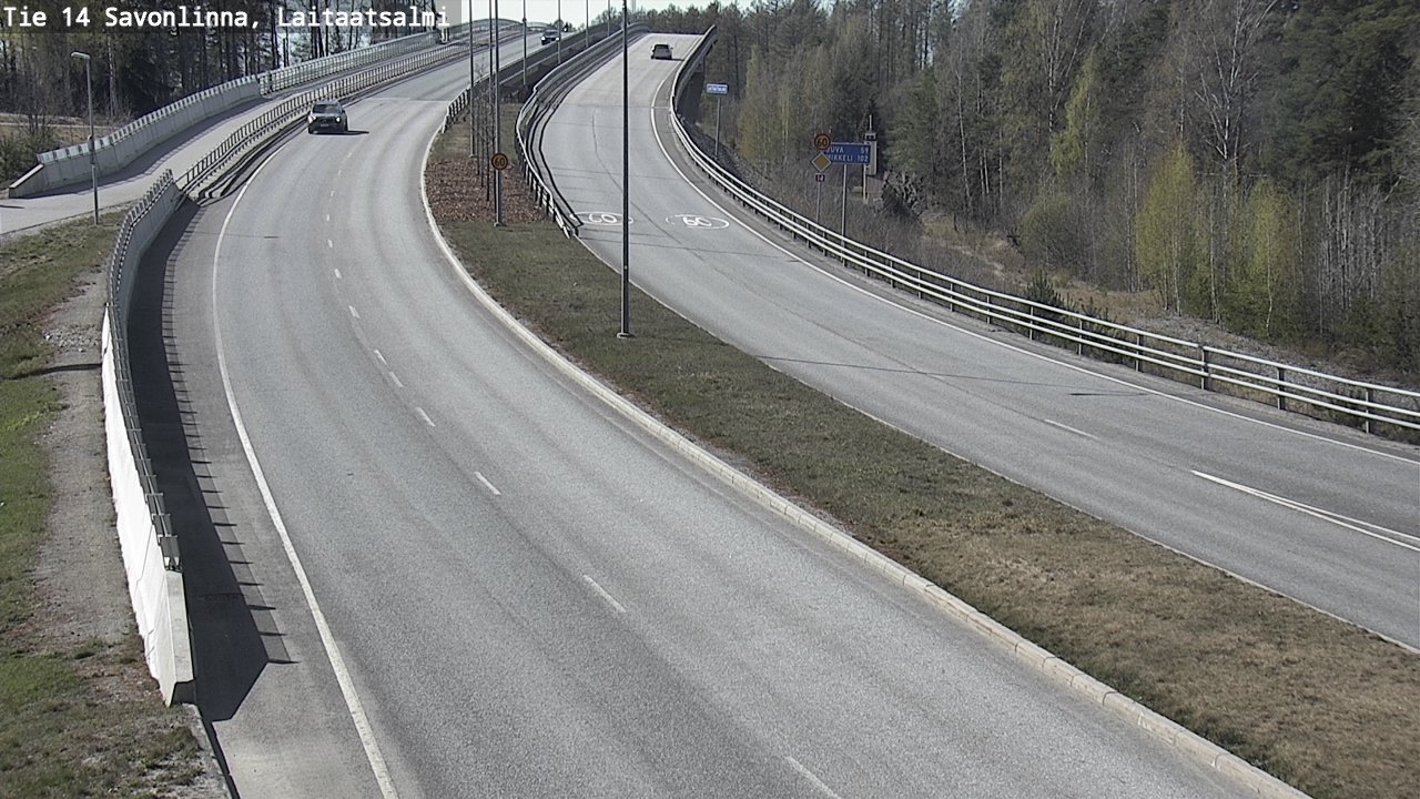 Weather Camera Image Väg 14 Nyslott, Laitaatsalmi, Savonlinna, Etelä-Savo