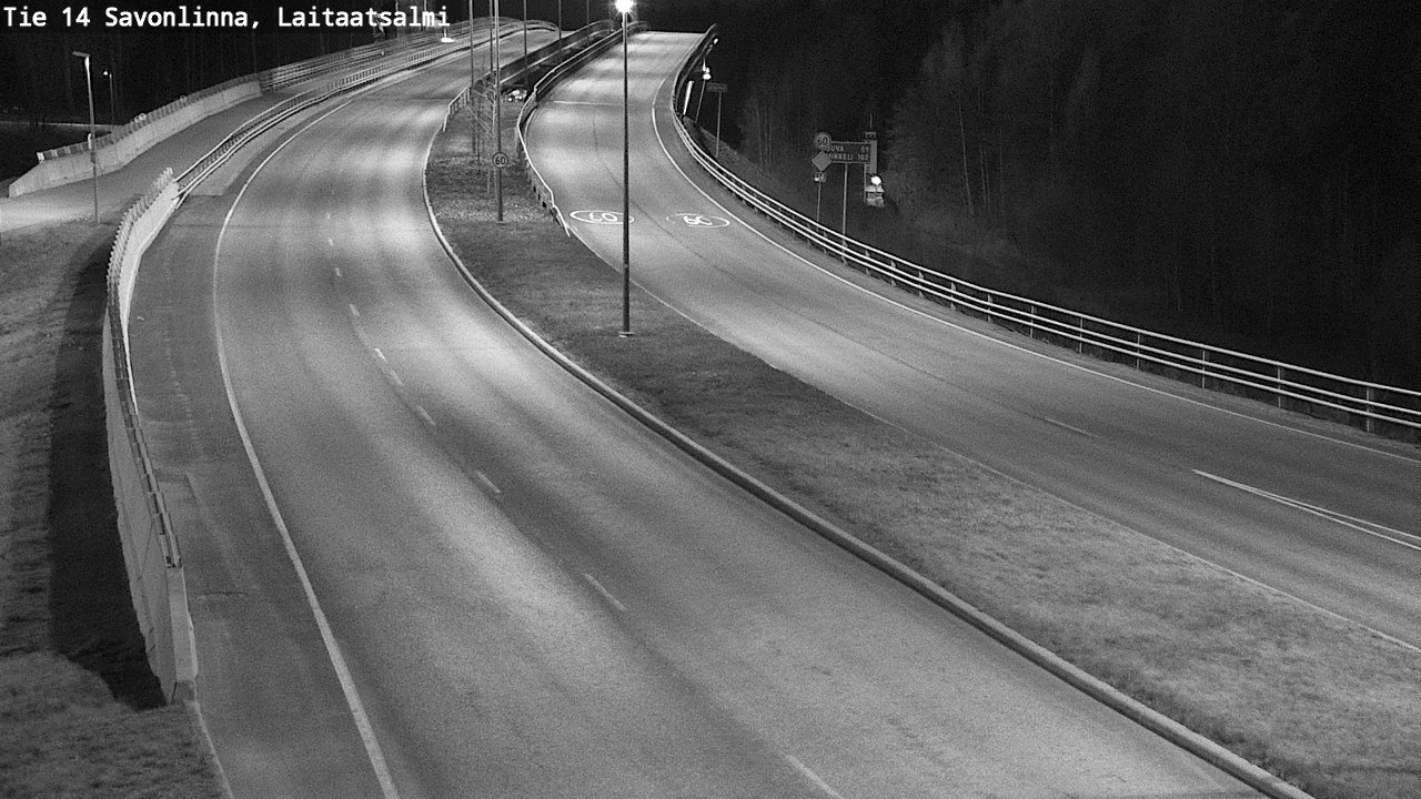 Weather Camera Image Väg 14 Nyslott, Laitaatsalmi, Savonlinna, Etelä-Savo