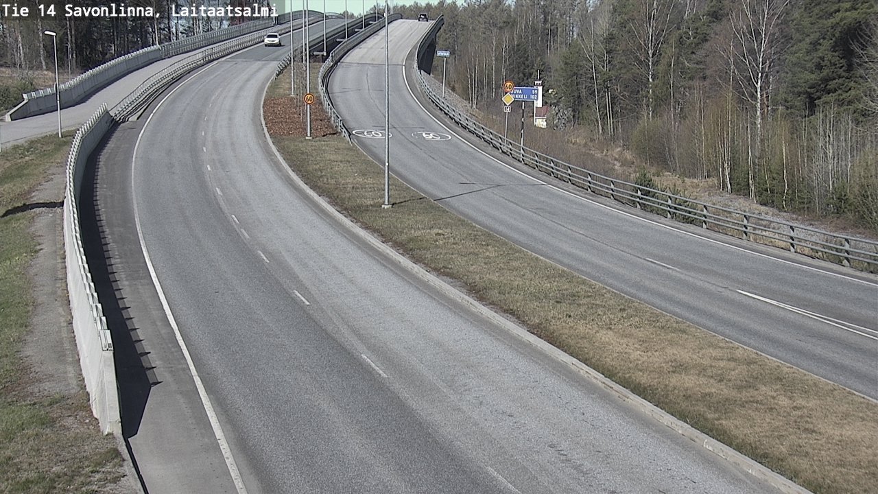 Weather Camera Image Väg 14 Nyslott, Laitaatsalmi, Savonlinna, Etelä-Savo