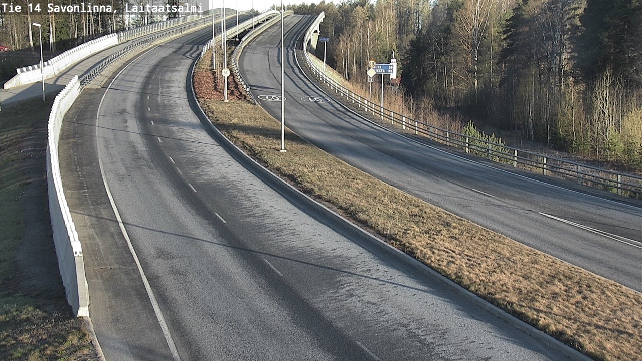 Weather Camera Image Väg 14 Nyslott, Laitaatsalmi, Savonlinna, Etelä-Savo