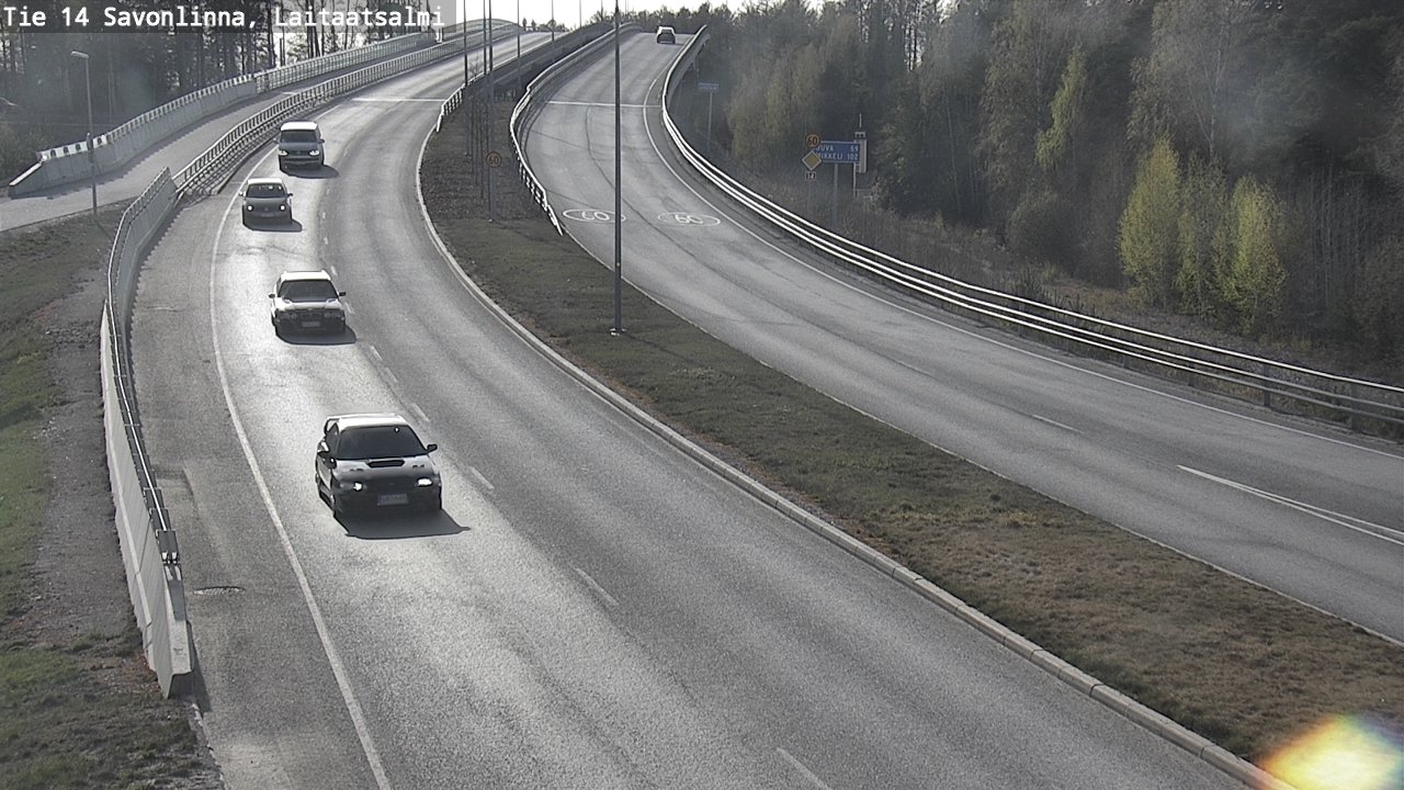 Weather Camera Image Väg 14 Nyslott, Laitaatsalmi, Savonlinna, Etelä-Savo