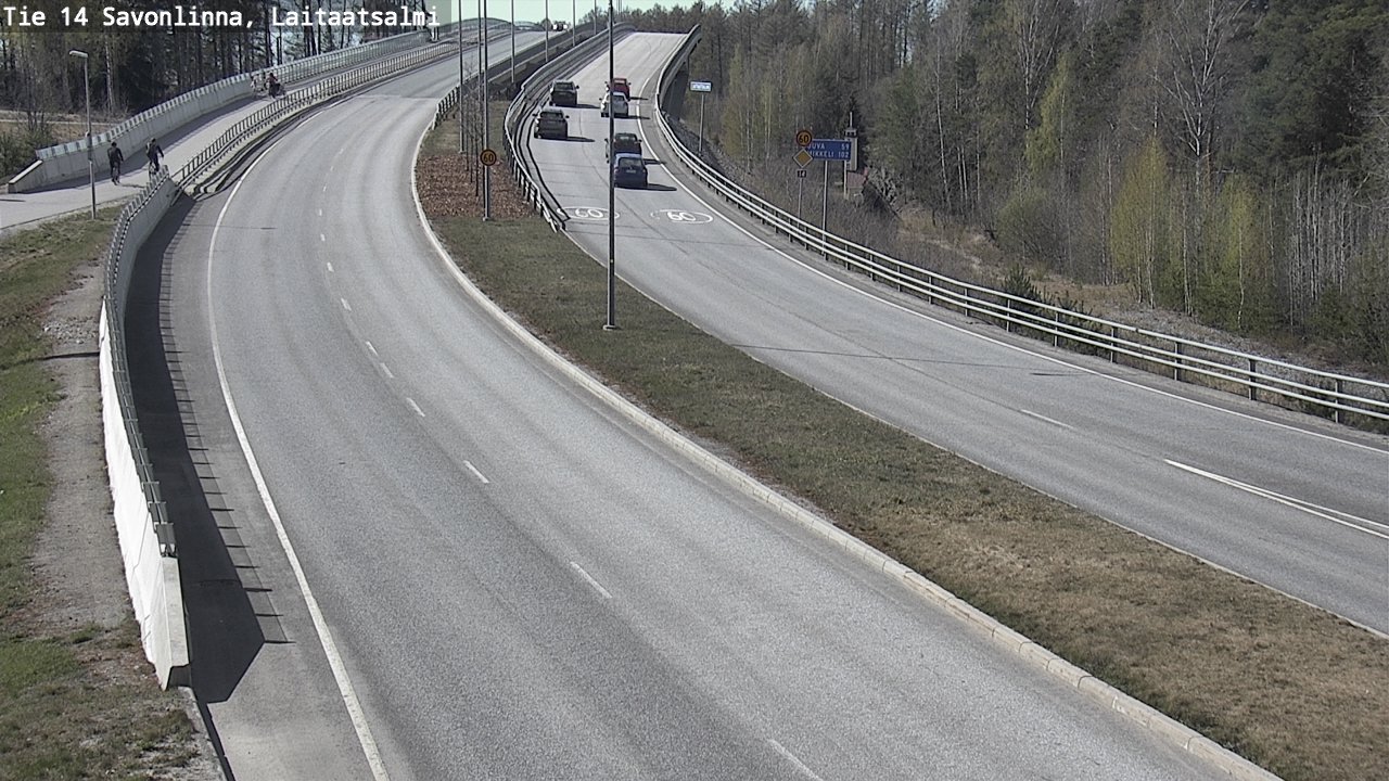 Weather Camera Image Väg 14 Nyslott, Laitaatsalmi, Savonlinna, Etelä-Savo