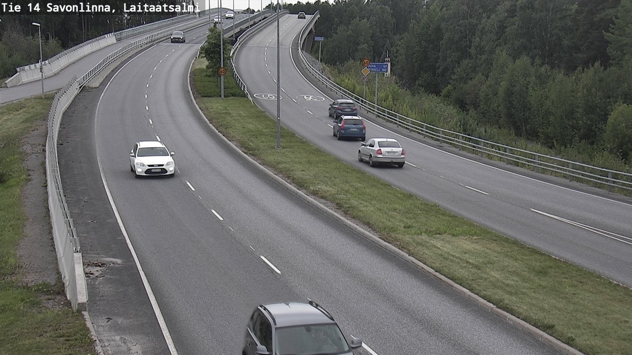 Weather Camera Image Road 14 Savonlinna, Laitaatsalmi, Savonlinna, Etelä-Savo