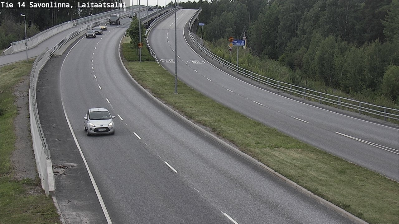 Weather Camera Image Road 14 Savonlinna, Laitaatsalmi, Savonlinna, Etelä-Savo