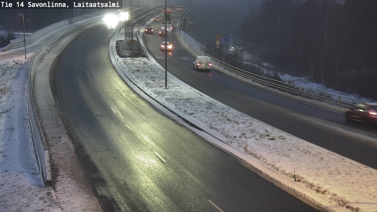 Weather Camera Image Väg 14 Nyslott, Laitaatsalmi, Savonlinna, Etelä-Savo