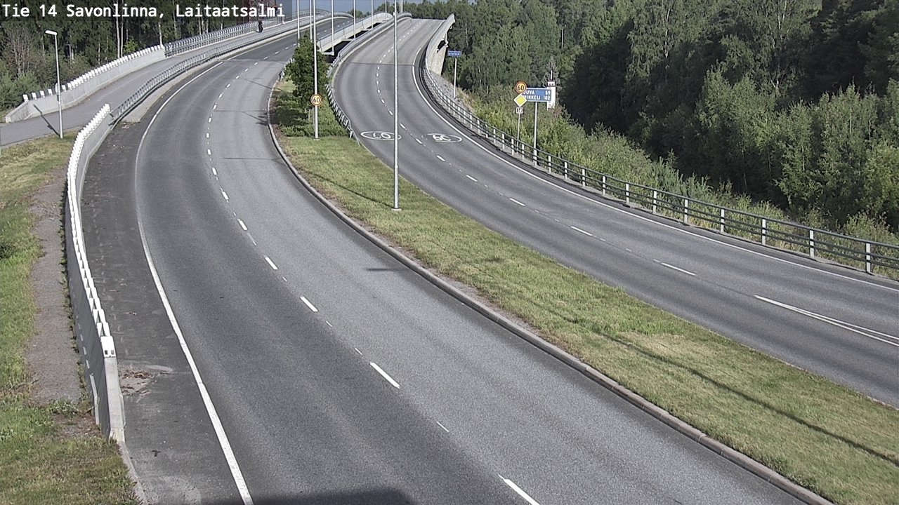 Weather Camera Image Väg 14 Nyslott, Laitaatsalmi, Savonlinna, Etelä-Savo