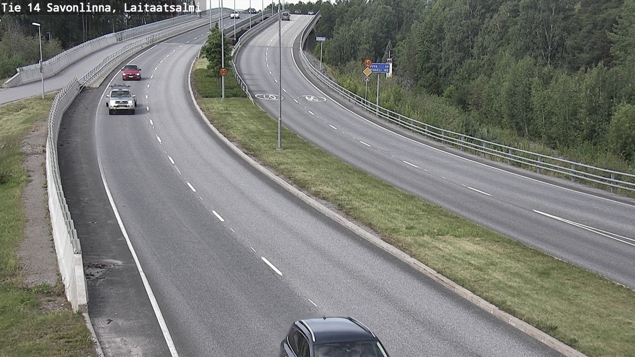 Weather Camera Image Road 14 Savonlinna, Laitaatsalmi, Savonlinna, Etelä-Savo
