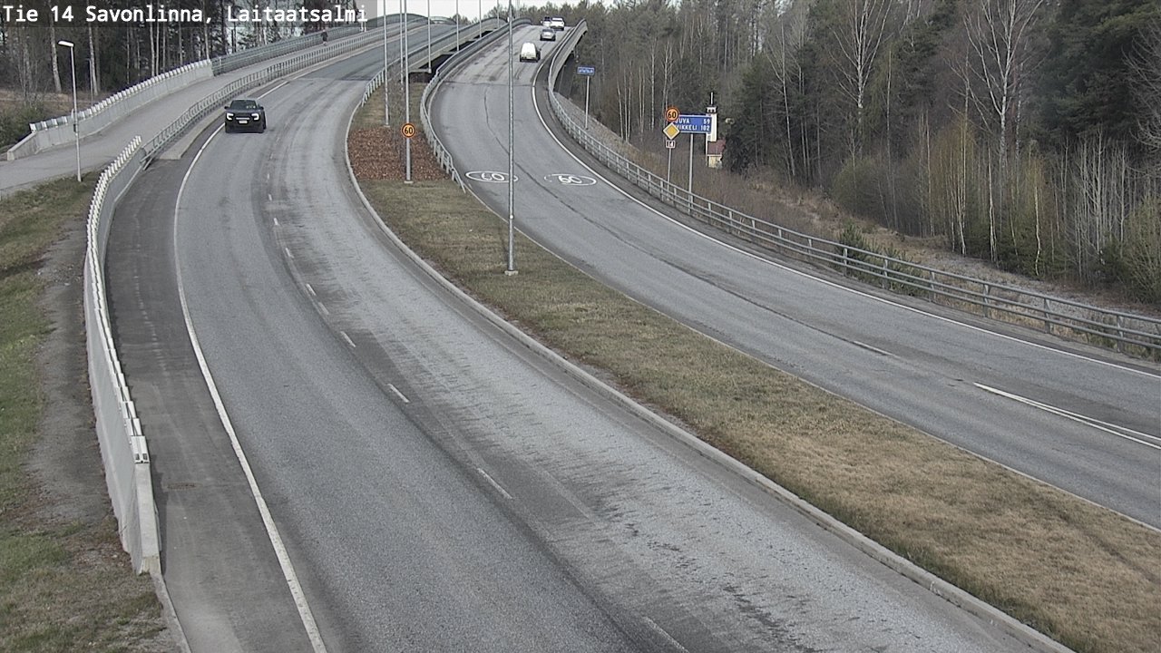 Weather Camera Image Väg 14 Nyslott, Laitaatsalmi, Savonlinna, Etelä-Savo