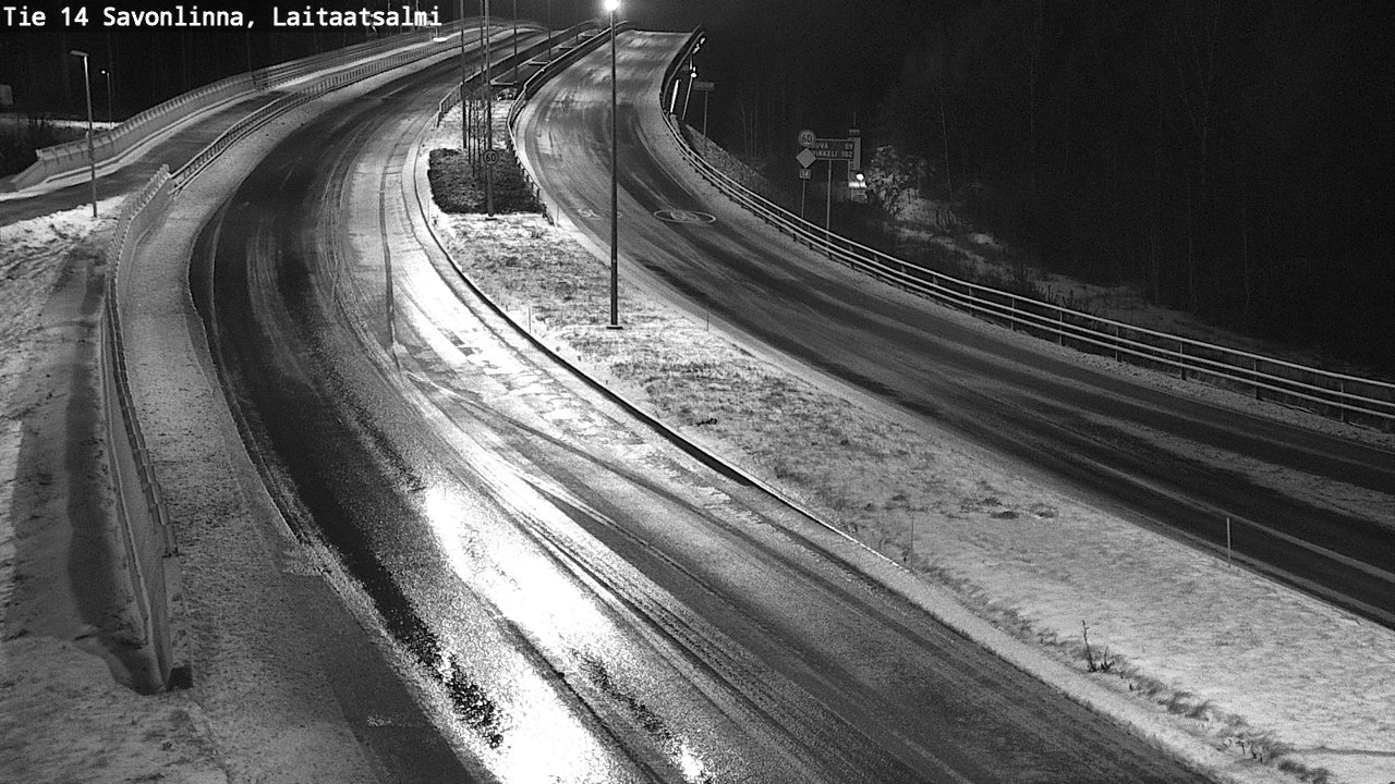 Weather Camera Image Väg 14 Nyslott, Laitaatsalmi, Savonlinna, Etelä-Savo