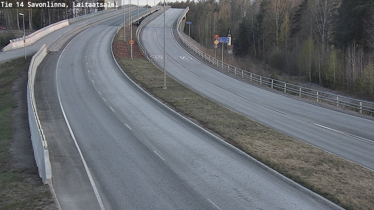 Weather Camera Image Väg 14 Nyslott, Laitaatsalmi, Savonlinna, Etelä-Savo