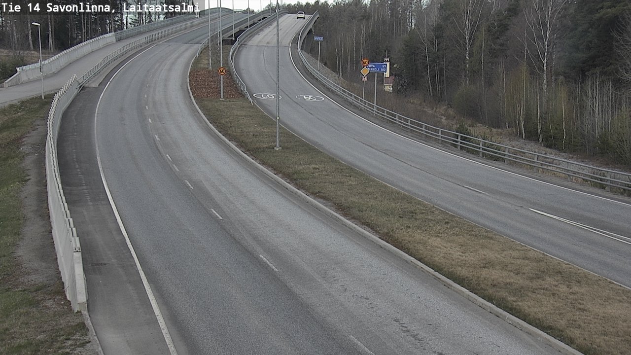 Weather Camera Image Väg 14 Nyslott, Laitaatsalmi, Savonlinna, Etelä-Savo