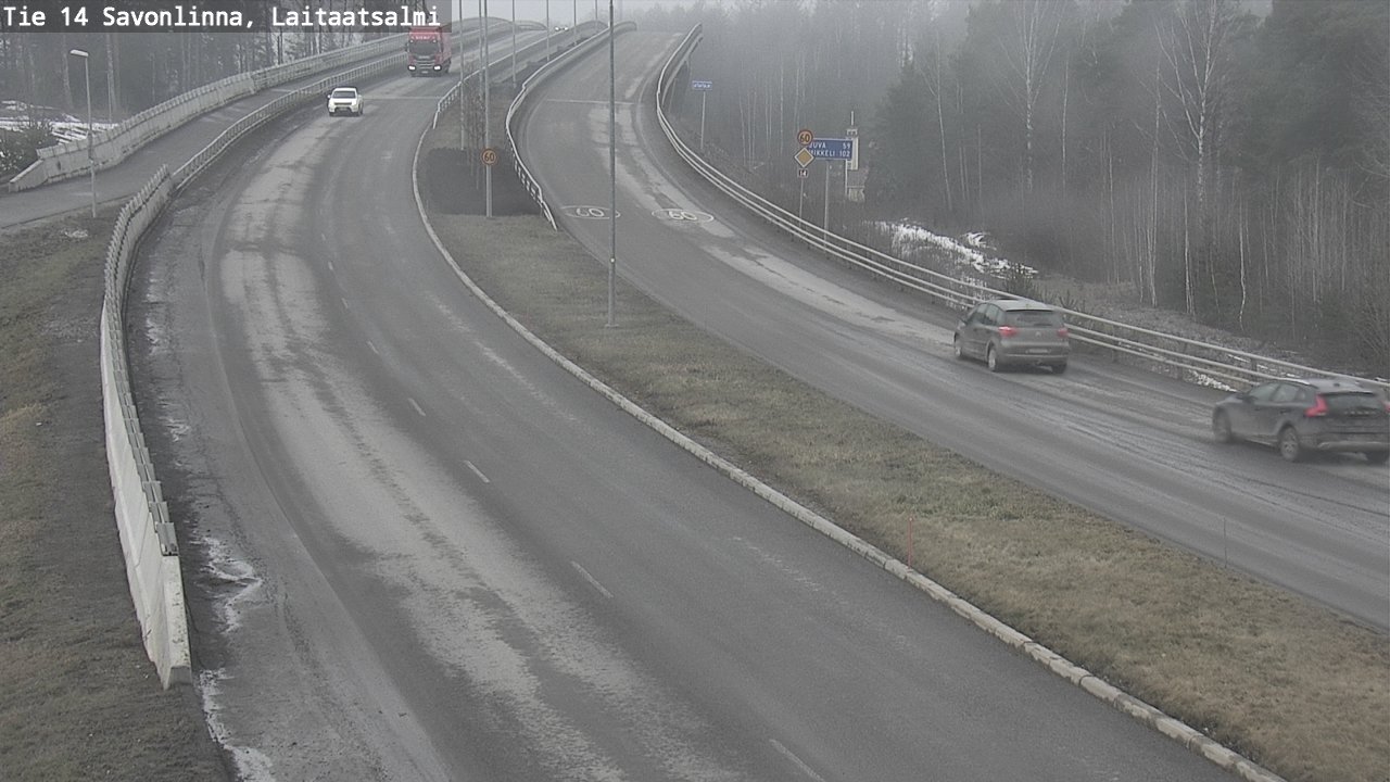 Weather Camera Image Väg 14 Nyslott, Laitaatsalmi, Savonlinna, Etelä-Savo