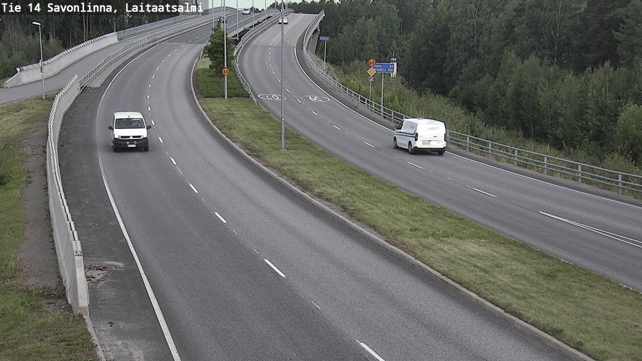 Weather Camera Image Road 14 Savonlinna, Laitaatsalmi, Savonlinna, Etelä-Savo