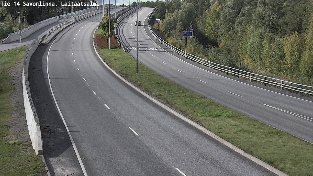 Weather Camera Image Road 14 Savonlinna, Laitaatsalmi, Savonlinna, Etelä-Savo