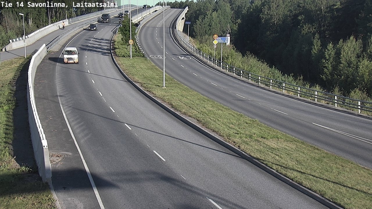 Weather Camera Image Väg 14 Nyslott, Laitaatsalmi, Savonlinna, Etelä-Savo