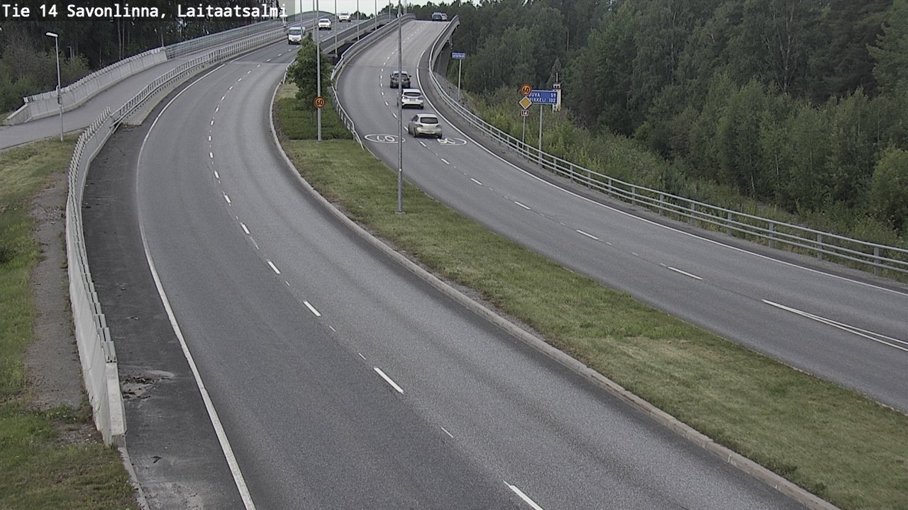 Weather Camera Image Road 14 Savonlinna, Laitaatsalmi, Savonlinna, Etelä-Savo