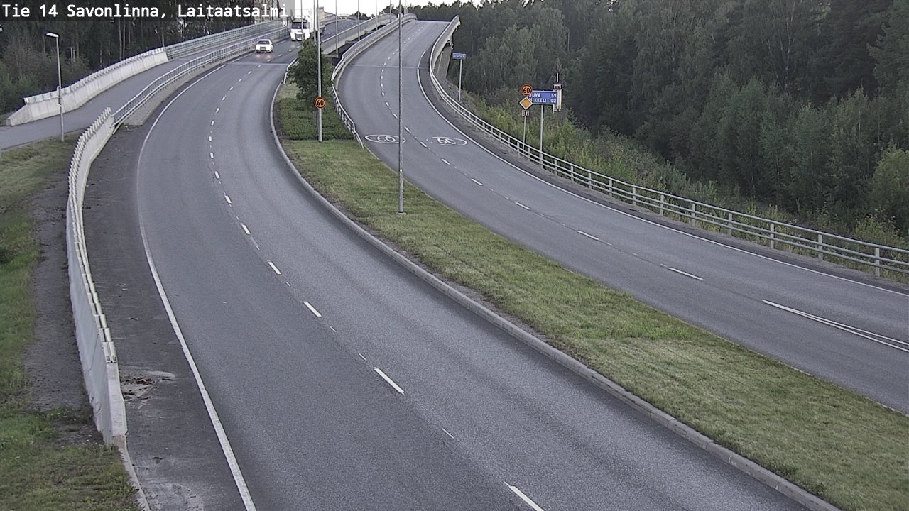 Weather Camera Image Väg 14 Nyslott, Laitaatsalmi, Savonlinna, Etelä-Savo