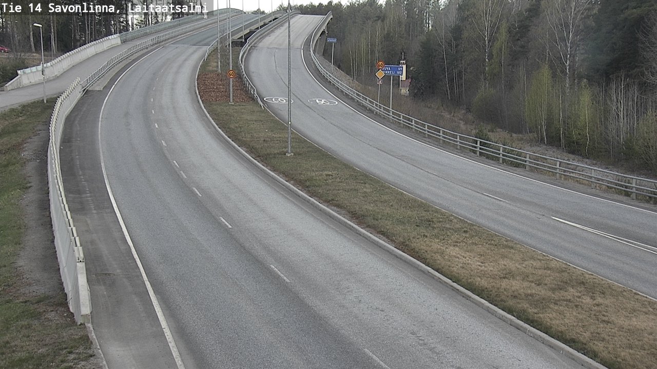 Weather Camera Image Road 14 Savonlinna, Laitaatsalmi, Savonlinna, Etelä-Savo