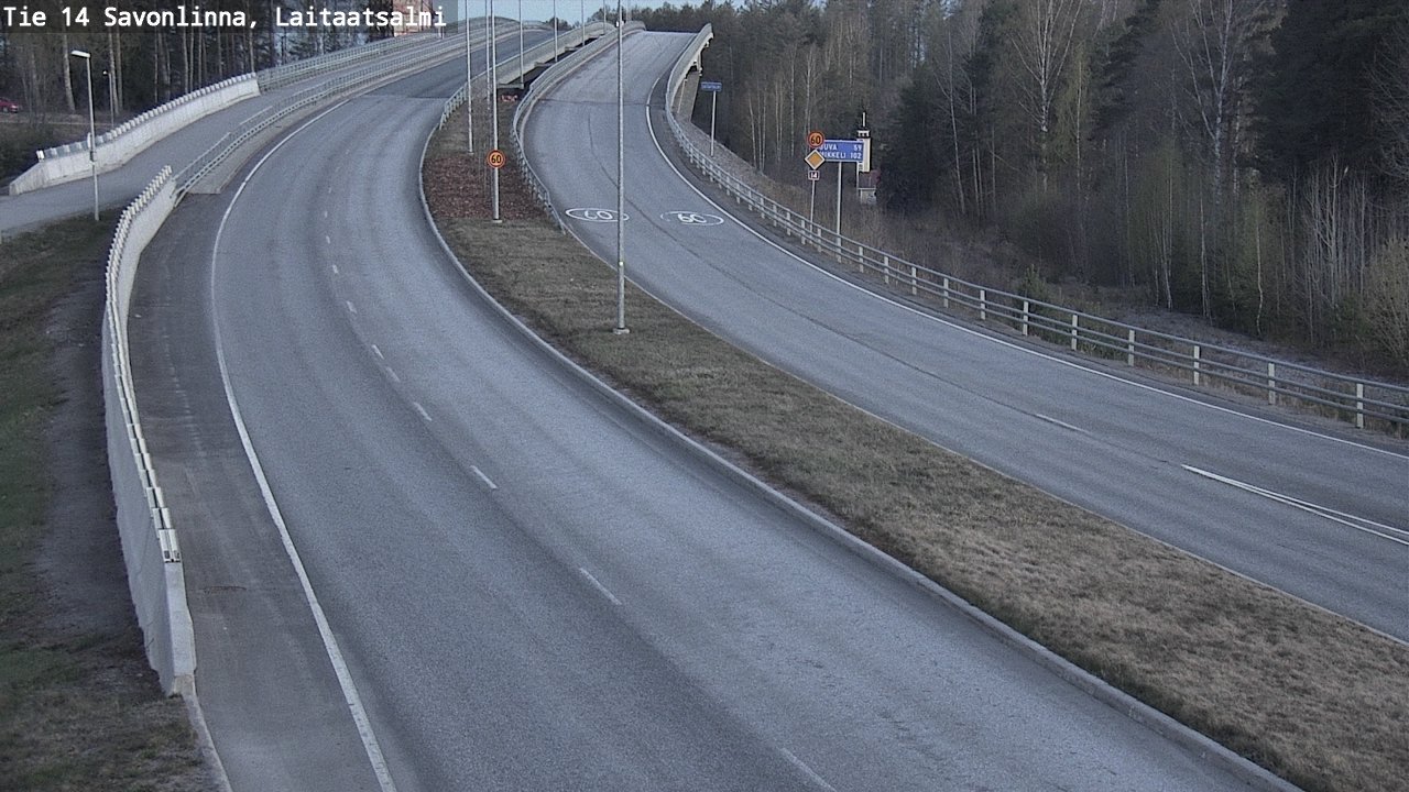 Weather Camera Image Väg 14 Nyslott, Laitaatsalmi, Savonlinna, Etelä-Savo