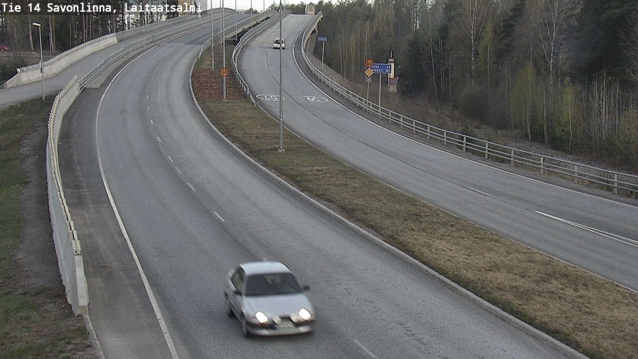 Weather Camera Image Väg 14 Nyslott, Laitaatsalmi, Savonlinna, Etelä-Savo