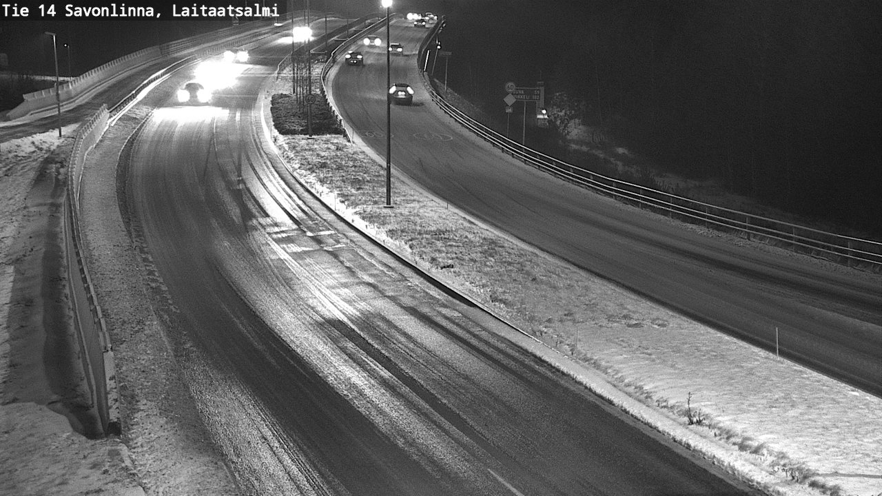 Weather Camera Image Väg 14 Nyslott, Laitaatsalmi, Savonlinna, Etelä-Savo