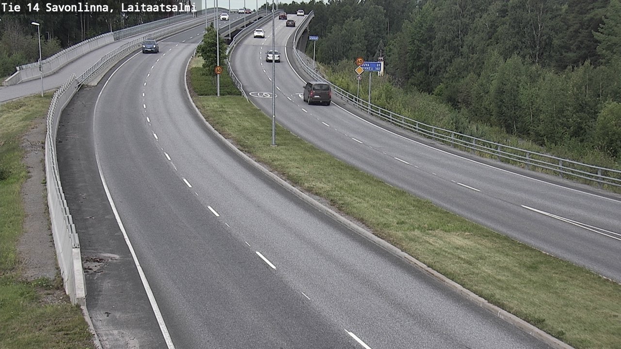Weather Camera Image Road 14 Savonlinna, Laitaatsalmi, Savonlinna, Etelä-Savo