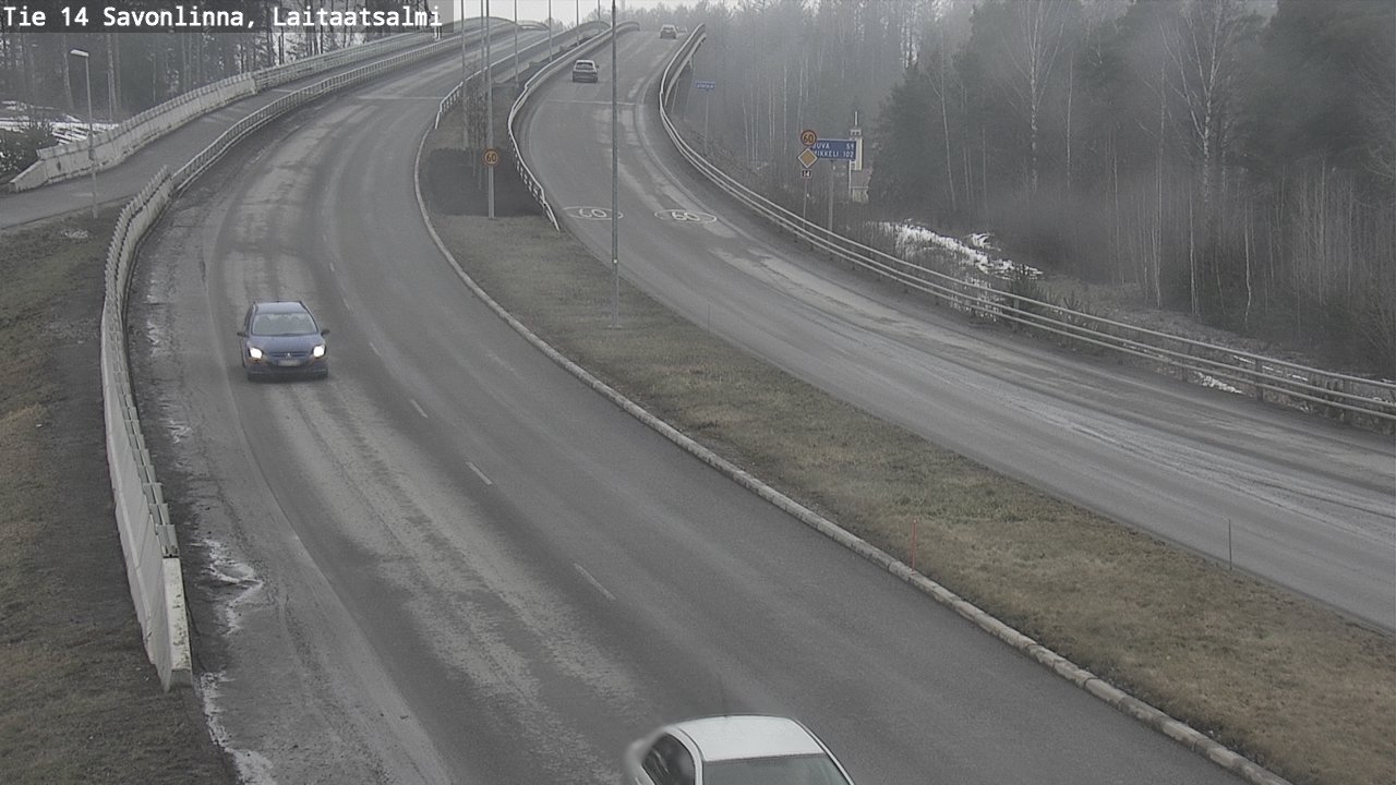 Weather Camera Image Väg 14 Nyslott, Laitaatsalmi, Savonlinna, Etelä-Savo