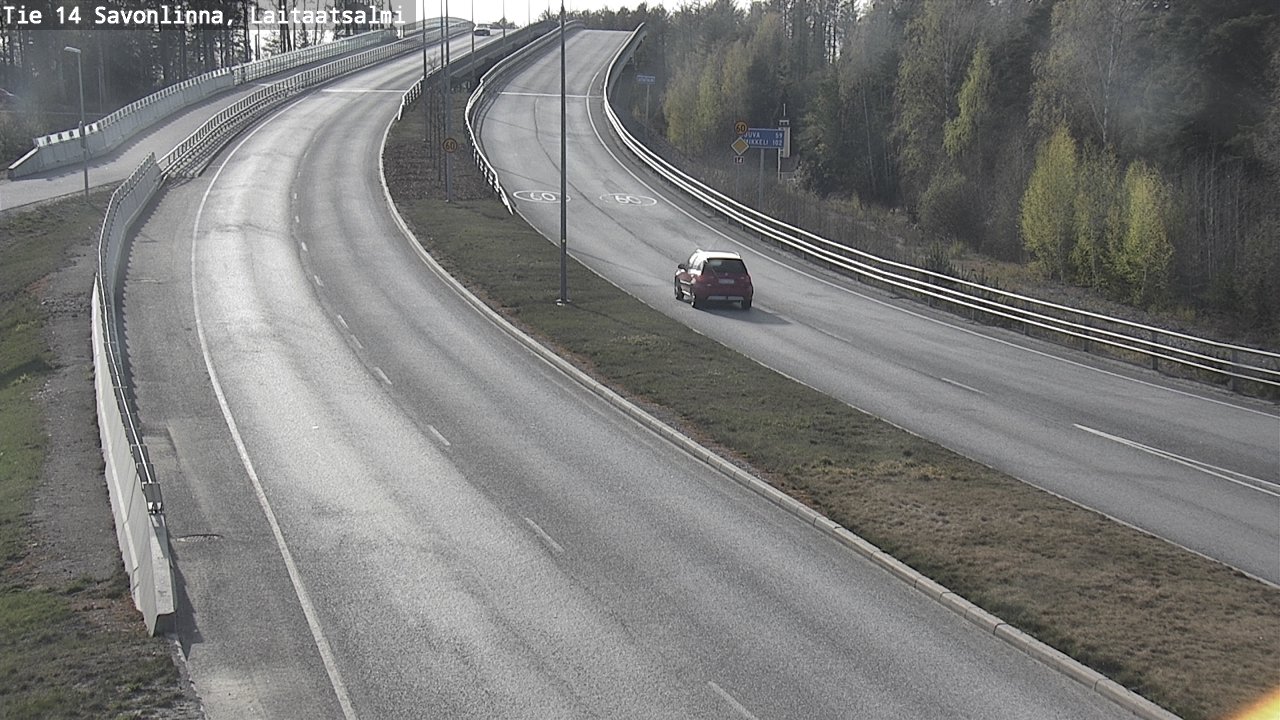 Weather Camera Image Väg 14 Nyslott, Laitaatsalmi, Savonlinna, Etelä-Savo