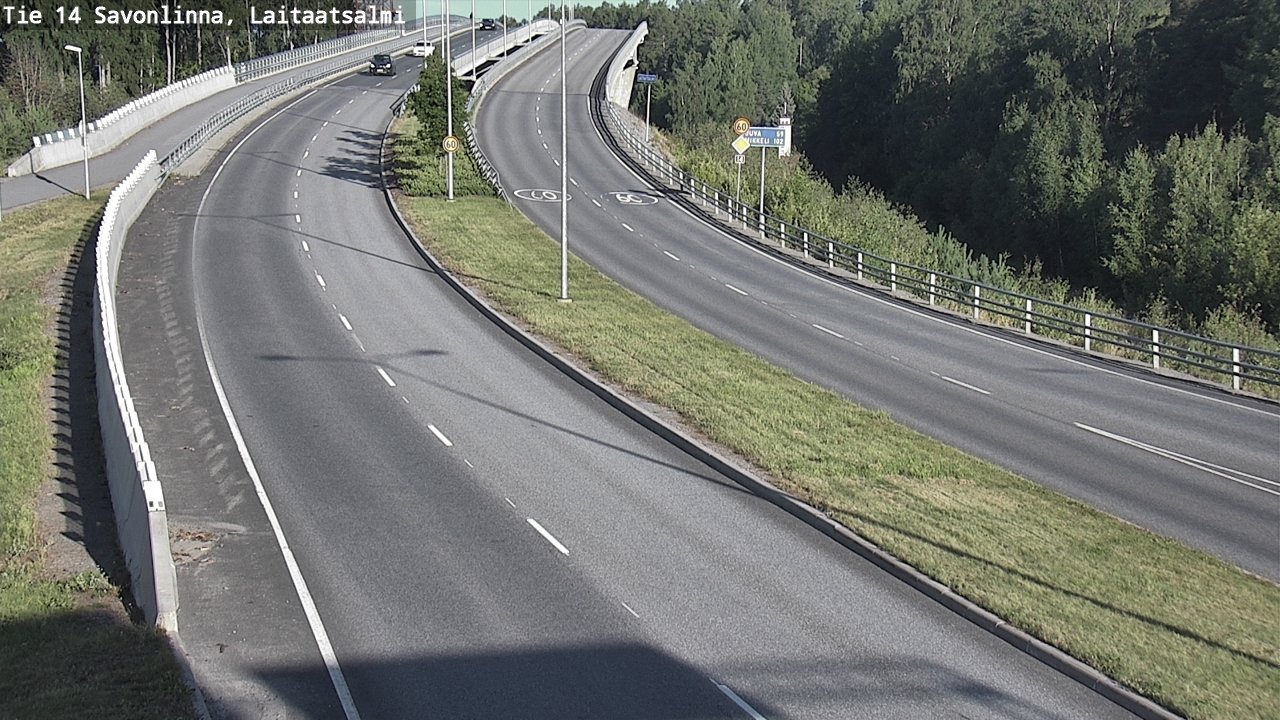 Weather Camera Image Road 14 Savonlinna, Laitaatsalmi, Savonlinna, Etelä-Savo