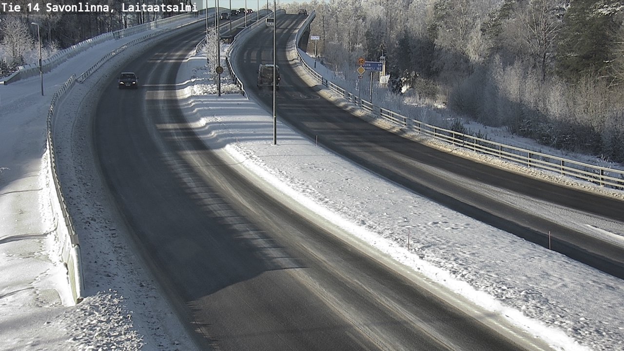 Weather Camera Image Road 14 Savonlinna, Laitaatsalmi, Savonlinna, Etelä-Savo