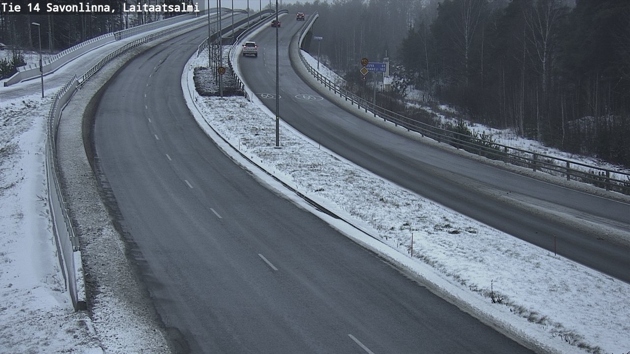 Weather Camera Image Väg 14 Nyslott, Laitaatsalmi, Savonlinna, Etelä-Savo